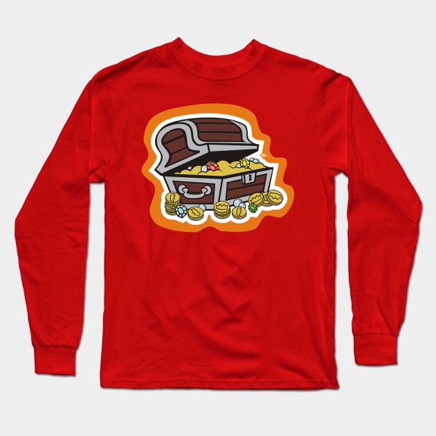 Pirate Treasure Chest Long Sleeve T-Shirt by MBK